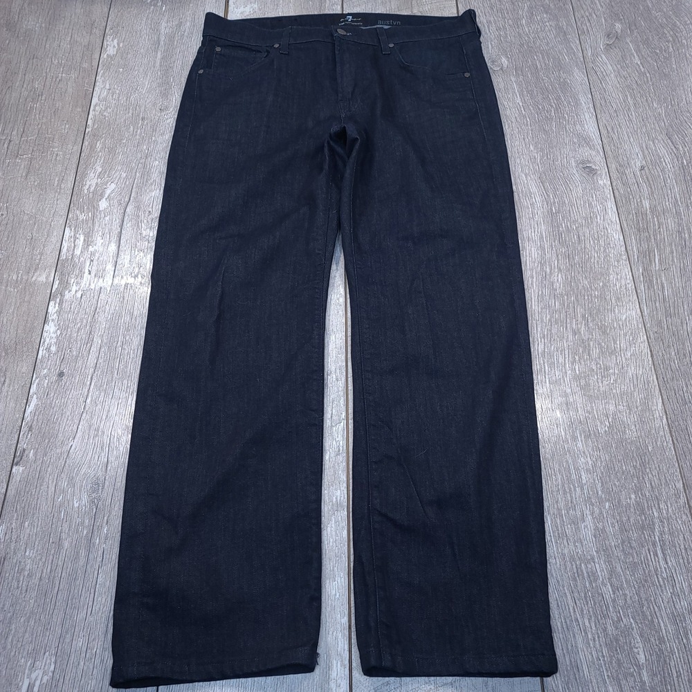 7 For All Mankind Austyn Jeans Mens 36 Blue Luxe Performance Relaxed Straight